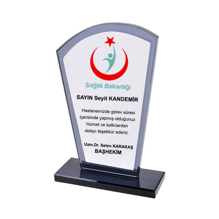 Füme Kristal Plaket