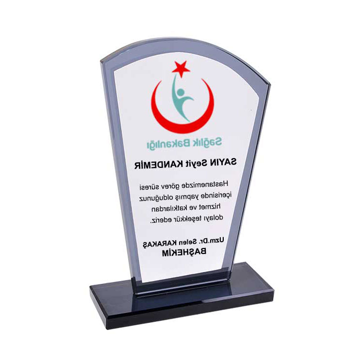 Füme Kristal Plaket